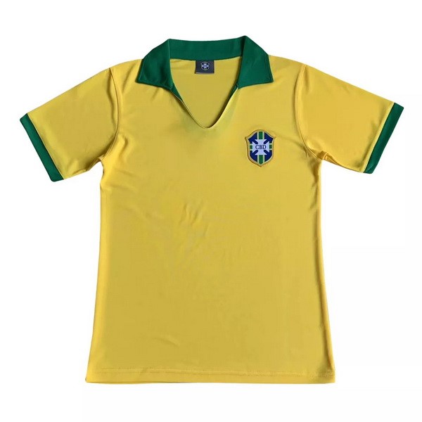 Tailandia Camiseta Brasil 1ª Kit Retro 1957 Amarillo